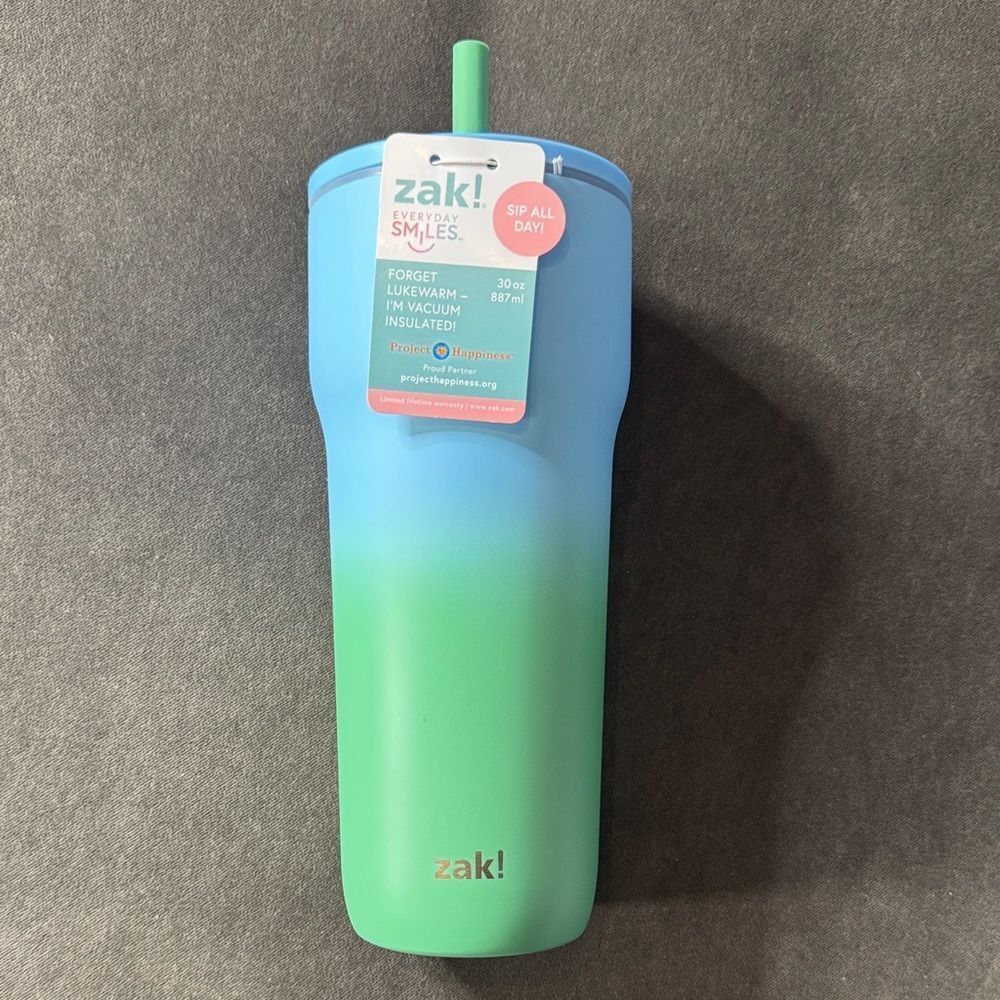 Zak! Ombré Vacuum Insulated 30oz Tumbler NEW